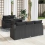 Conjunto de sofá de jardín 6 pcs Negro 100 x 55 x 73 cm