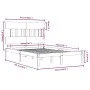 Solid gray pine wood bed frame 200x200 cm by vidaXL, Beds and slatted bases - Ref: Foro24-3104760, Price: 156,76 €, Discount: %