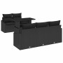 Conjunto de sofá de jardín 6 pcs Negro 100 x 55 x 73 cm