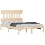 Bettgestell aus Massivholz 120x200 cm von vidaXL, Betten und Lattenroste - Ref: Foro24-3104733, Preis: 105,16 €, Rabatt: %