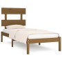 Honey brown solid wood bed frame 100x200 cm by vidaXL, Beds and slatted bases - Ref: Foro24-3104666, Price: 98,14 €, Discount: %