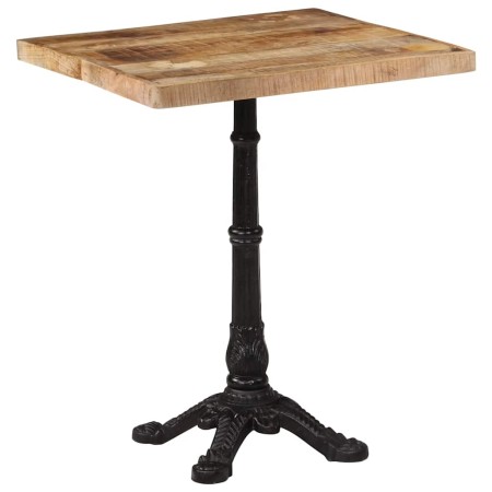 Mesa de bistró madera de mango rugosa 60x60x77 cm