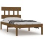Honigbrauner Massivholzbettrahmen 100x200 cm von vidaXL, Betten und Lattenroste - Ref: Foro24-3104731, Preis: 99,79 €, Rabatt: %