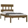 Estructura de cama madera maciza marrón miel 100x200 cm de vidaXL, Camas y somieres - Ref: Foro24-3104731, Precio: 98,52 €, D...