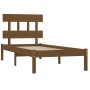 Honigbrauner Massivholzbettrahmen 100x200 cm von vidaXL, Betten und Lattenroste - Ref: Foro24-3104731, Preis: 99,79 €, Rabatt: %