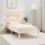 Solid pine wood bed frame 90x200 cm by vidaXL, Beds and slatted bases - Ref: Foro24-3104658, Price: 77,22 €, Discount: %