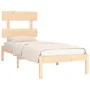 Solid pine wood bed frame 90x200 cm by vidaXL, Beds and slatted bases - Ref: Foro24-3104658, Price: 77,22 €, Discount: %