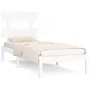 Estructura de cama madera maciza de pino blanca 90x200 cm de vidaXL, Camas y somieres - Ref: Foro24-3104659, Precio: 88,98 €,...