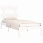 Solid white pine wood bed frame 90x200 cm by vidaXL, Beds and slatted bases - Ref: Foro24-3104659, Price: 88,98 €, Discount: %