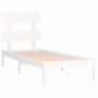 Estructura de cama madera maciza de pino blanca 90x200 cm de vidaXL, Camas y somieres - Ref: Foro24-3104659, Precio: 86,37 €,...
