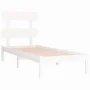 Massives Bettgestell aus weißem Kiefernholz, 90 x 200 cm von vidaXL, Betten und Lattenroste - Ref: Foro24-3104659, Preis: 88,...