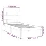 Solid white pine wood bed frame 90x200 cm by vidaXL, Beds and slatted bases - Ref: Foro24-3104659, Price: 88,98 €, Discount: %
