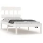 Estructura de cama madera maciza de pino blanco 100x200 cm de vidaXL, Camas y somieres - Ref: Foro24-3104729, Precio: 88,84 €...