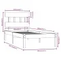 Massives Bettgestell aus weißem Kiefernholz, 100 x 200 cm von vidaXL, Betten und Lattenroste - Ref: Foro24-3104729, Preis: 88...