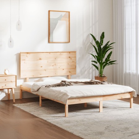 Solid pine wood bed frame 120x200 cm by vidaXL, Beds and slatted bases - Ref: Foro24-3104798, Price: 119,40 €, Discount: %