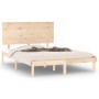 Solid pine wood bed frame 120x200 cm by vidaXL, Beds and slatted bases - Ref: Foro24-3104798, Price: 119,40 €, Discount: %