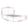 Solid pine wood bed frame 120x200 cm by vidaXL, Beds and slatted bases - Ref: Foro24-3104798, Price: 119,40 €, Discount: %