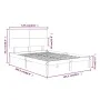 Solid pine wood bed frame 120x200 cm by vidaXL, Beds and slatted bases - Ref: Foro24-3104798, Price: 116,20 €, Discount: %