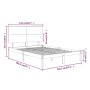 Weißer Bettrahmen aus massivem Kiefernholz, 140 x 190 cm von vidaXL, Betten und Lattenroste - Ref: Foro24-3104784, Preis: 139...