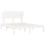 Estructura de cama madera maciza blanco 140x200 cm de vidaXL, Camas y somieres - Ref: Foro24-3104869, Precio: 121,08 €, Descu...