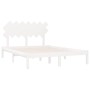 Weißer Massivholzbettrahmen 140x200 cm von vidaXL, Betten und Lattenroste - Ref: Foro24-3104869, Preis: 122,67 €, Rabatt: %