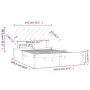 Estructura de cama madera maciza blanco 140x200 cm de vidaXL, Camas y somieres - Ref: Foro24-3104869, Precio: 121,08 €, Descu...