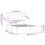 Weißer Massivholzbettrahmen 140x200 cm von vidaXL, Betten und Lattenroste - Ref: Foro24-3104869, Preis: 122,67 €, Rabatt: %