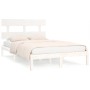 Weißer Massivholzbettrahmen Supe King 180x200 cm von vidaXL, Betten und Lattenroste - Ref: Foro24-3104689, Preis: 139,45 €, R...