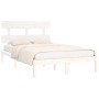 White solid wood bed frame Supe King 180x200 cm by vidaXL, Beds and slatted bases - Ref: Foro24-3104689, Price: 139,45 €, Dis...