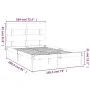 White solid wood bed frame Supe King 180x200 cm by vidaXL, Beds and slatted bases - Ref: Foro24-3104689, Price: 135,57 €, Dis...