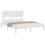 Estructura de cama de madera maciza de pino blanca 160x200 cm de vidaXL, Camas y somieres - Ref: Foro24-3104879, Precio: 130,...