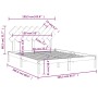 Estructura de cama de madera maciza de pino blanca 160x200 cm de vidaXL, Camas y somieres - Ref: Foro24-3104879, Precio: 130,...