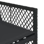 Set comedor de jardín con cojines 15 pzas ratán sintético negro