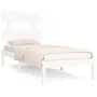 Solid white pine wood bed frame 100x200 cm by vidaXL, Beds and slatted bases - Ref: Foro24-3104664, Price: 87,23 €, Discount: %