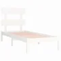 Estructura de cama madera maciza de pino blanco 100x200 cm de vidaXL, Camas y somieres - Ref: Foro24-3104664, Precio: 87,23 €...
