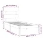 Estructura de cama madera maciza de pino blanco 100x200 cm de vidaXL, Camas y somieres - Ref: Foro24-3104664, Precio: 87,23 €...