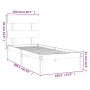 Massives Bettgestell aus weißem Kiefernholz, 100 x 200 cm von vidaXL, Betten und Lattenroste - Ref: Foro24-3104664, Preis: 88...