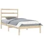 Solid pine wood bed frame 90x200 cm by vidaXL, Beds and slatted bases - Ref: Foro24-3104918, Price: 76,91 €, Discount: %