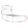 Solid pine wood bed frame 90x200 cm by vidaXL, Beds and slatted bases - Ref: Foro24-3104918, Price: 80,02 €, Discount: %