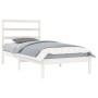 Solid white pine wood bed frame 90x200 cm by vidaXL, Beds and slatted bases - Ref: Foro24-3104919, Price: 86,35 €, Discount: %