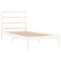 Solid white pine wood bed frame 90x200 cm by vidaXL, Beds and slatted bases - Ref: Foro24-3104919, Price: 86,35 €, Discount: %