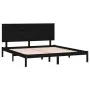 Solid black pine wood bed frame 200x200 cm by vidaXL, Beds and slatted bases - Ref: Foro24-3104827, Price: 171,64 €, Discount: %
