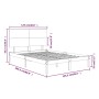 Estructura de cama madera maciza de pino blanca 120x200 cm de vidaXL, Camas y somieres - Ref: Foro24-3104799, Precio: 131,89 ...