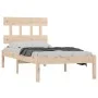Solid wood single bed frame 90x200 cm by vidaXL, Beds and slatted bases - Ref: Foro24-3104723, Price: 78,27 €, Discount: %