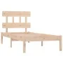 Solid wood single bed frame 90x200 cm by vidaXL, Beds and slatted bases - Ref: Foro24-3104723, Price: 78,27 €, Discount: %