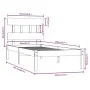 Solid wood single bed frame 90x200 cm by vidaXL, Beds and slatted bases - Ref: Foro24-3104723, Price: 78,27 €, Discount: %