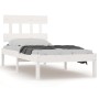 Solid white pine wood bed frame 90x200 cm by vidaXL, Beds and slatted bases - Ref: Foro24-3104724, Price: 91,85 €, Discount: %