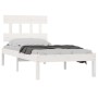 Solid white pine wood bed frame 90x200 cm by vidaXL, Beds and slatted bases - Ref: Foro24-3104724, Price: 91,85 €, Discount: %
