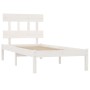 Solid white pine wood bed frame 90x200 cm by vidaXL, Beds and slatted bases - Ref: Foro24-3104724, Price: 91,85 €, Discount: %