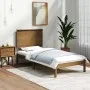 Solid pine wood bed frame honey brown 100x200 cm by vidaXL, Beds and slatted bases - Ref: Foro24-3104796, Price: 114,24 €, Di...